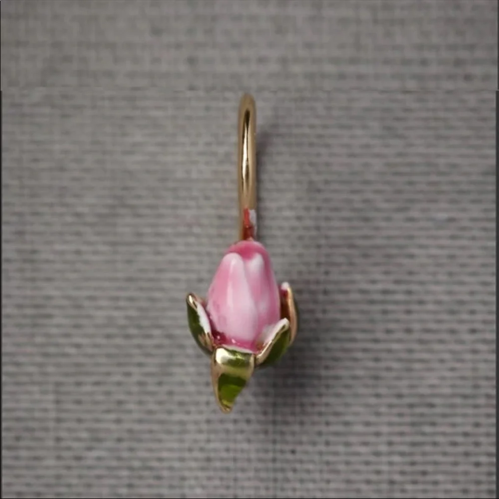 New Vintage Rose Flower Colorful Party Earrings - Picture 2 of 6